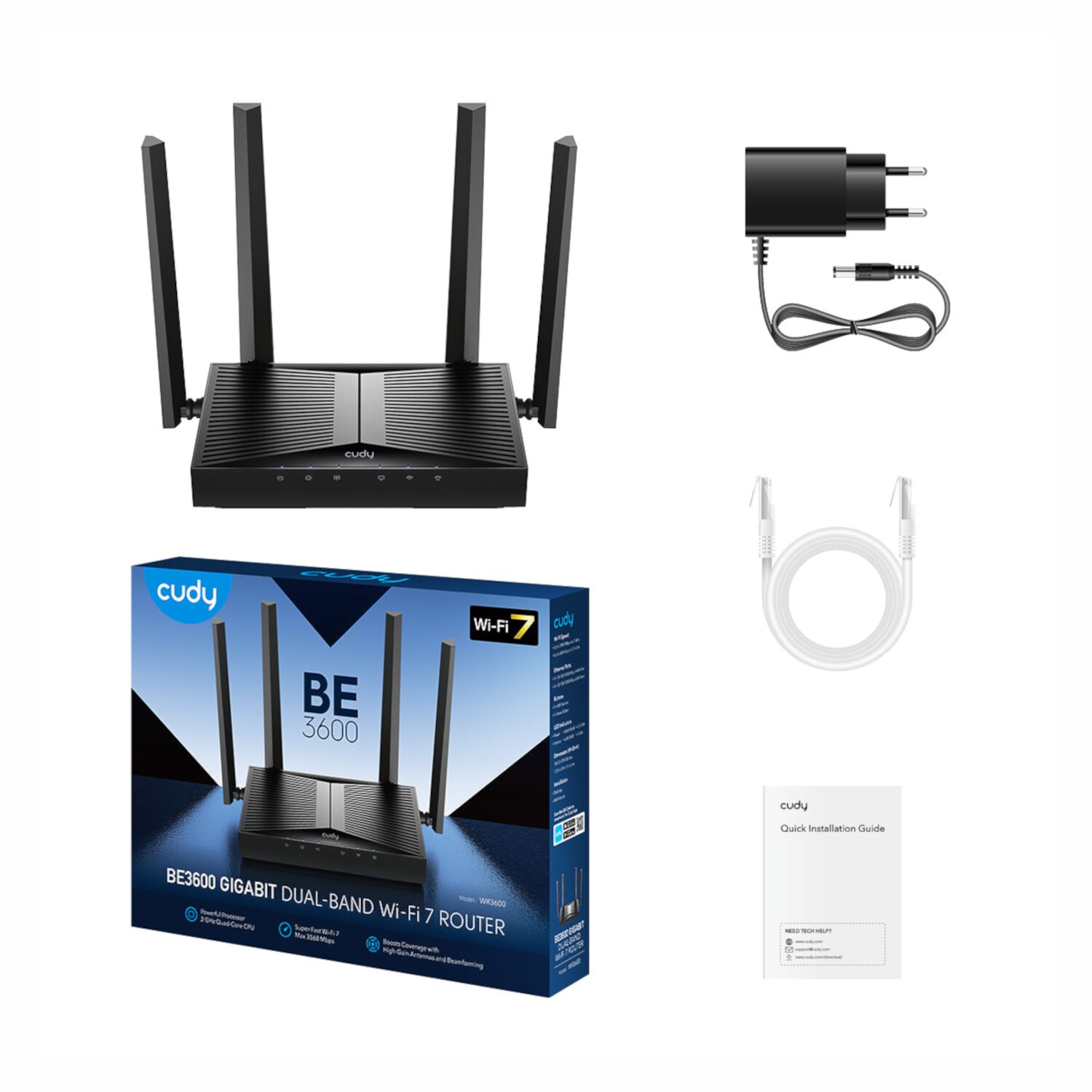 Cudy Cudy BE3600 Gigabit Wi-Fi 7 Router (WR3600)