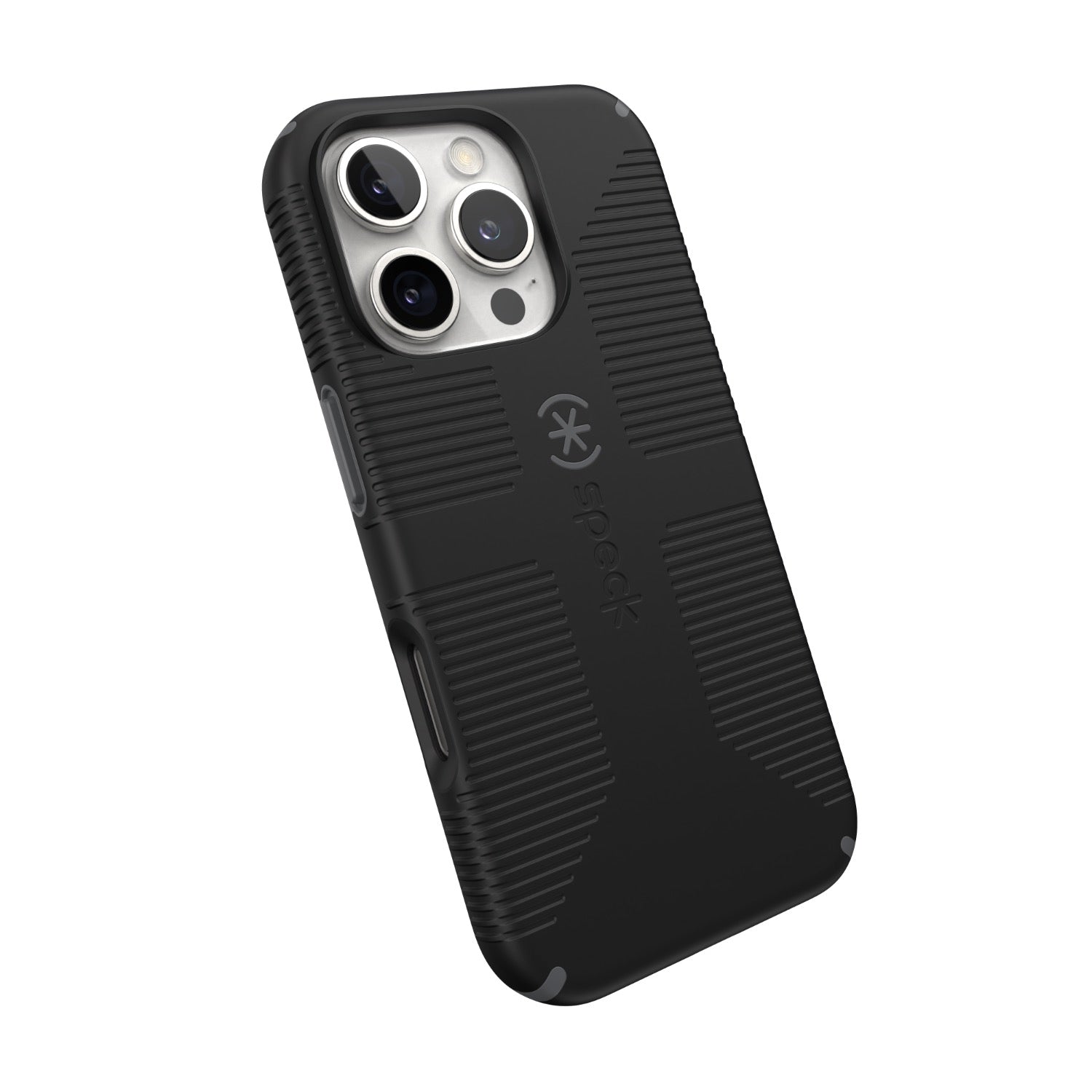 Speck Candyshell Grip MagSafe Case - Apple iPhone 16 Pro - Black & Slate Grey