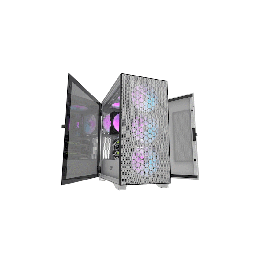 Dark Flash darklFlash E-ATX Computer Case  DLX21 Mesh - White