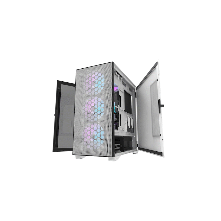 Dark Flash darklFlash E-ATX Computer Case  DLX21 Mesh - White
