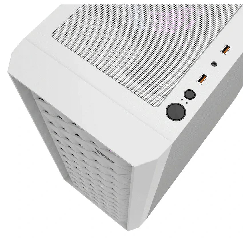 Dark Flash Devices darkFlash Computer Case DK351 - White (with 4 ARGB Fans)