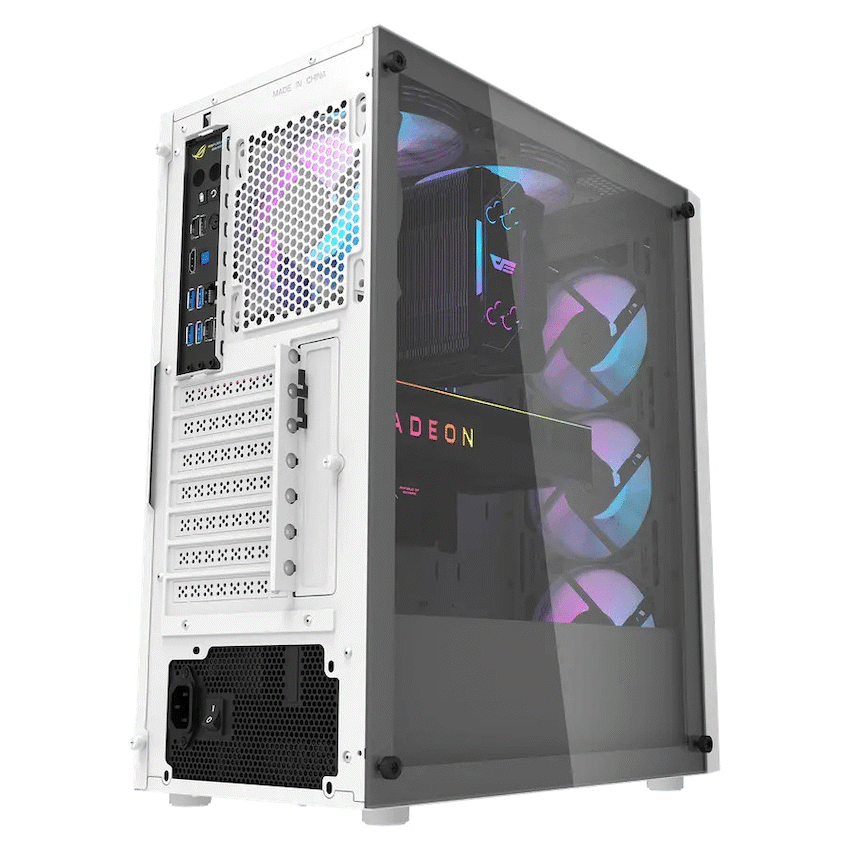 Dark Flash Devices darkFlash Computer Case DK351 - White (with 4 ARGB Fans)