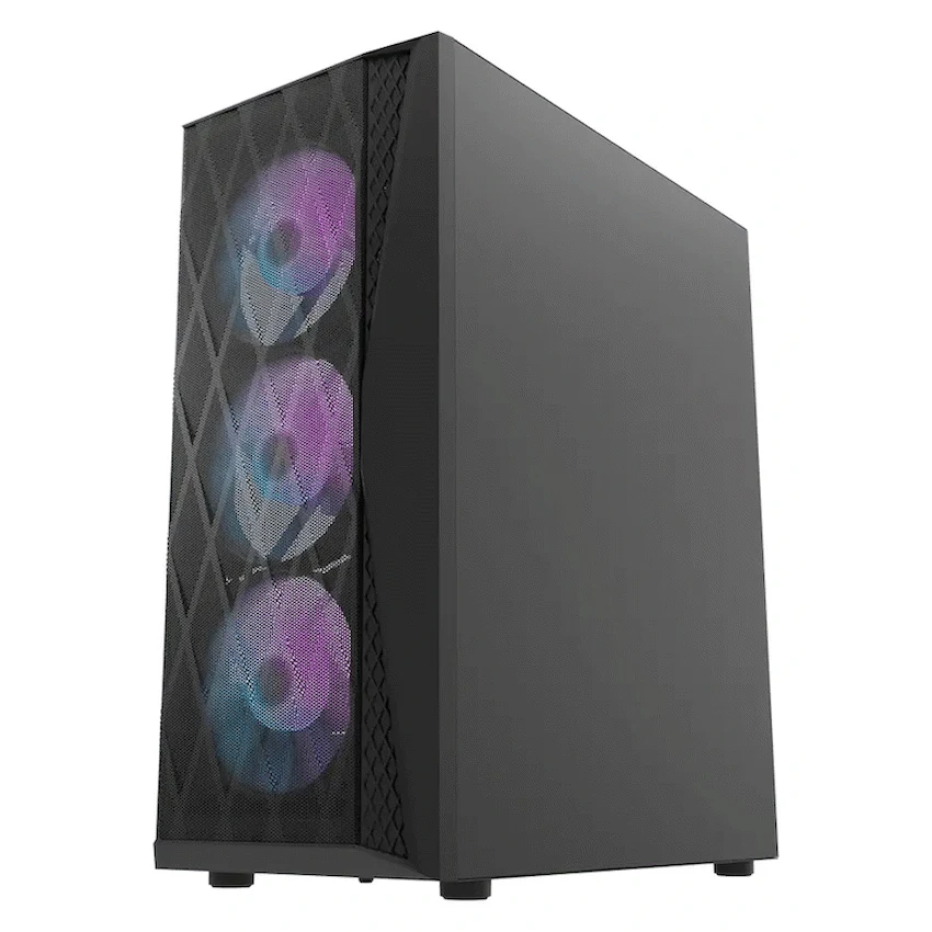 Dark Flash Devices darkFlash Computer Case DK352 Plus - Black (with 4 ARGB Fans)