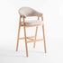ALORA WOODEN BARSTOOL - OATMEAL