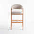 ALORA WOODEN BARSTOOL - OATMEAL