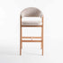 ALORA WOODEN KITCHEN STOOL - OATMEAL