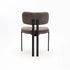 ARK FABRIC DINING CHAIR-BLACK LEG