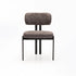 ARK FABRIC DINING CHAIR-BLACK LEG