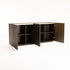 ASH 3 DOOR SIDEBOARD WITH TRAVERTINE LOOK TOP