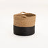 CATTAIL LEAF BASKET PLANTER K464 - NATURAL/BLACK