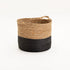 CATTAIL LEAF BASKET PLANTER K464 - NATURAL/BLACK