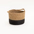 CATTAIL LEAF BASKET PLANTER K464 - NATURAL/BLACK