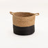 CATTAIL LEAF BASKET PLANTER K464 - NATURAL/BLACK