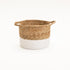 CATTAIL LEAF BASKET PLANTER K464 - NATURAL/WHITE