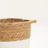 CATTAIL LEAF BASKET PLANTER K464 - NATURAL/WHITE
