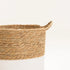 CATTAIL LEAF BASKET PLANTER K464 - NATURAL/WHITE