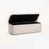 FERN TEXTURED FABRIC STORAGE OTTOMAN