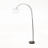 FLOOR LAMP BLACK CURVED METAL ARC 180cm H