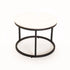 GIO SET OF 2 STONE TOP COFFEE TABLE - BLACK LEG