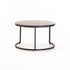 GIO SET OF 2 STONE TOP COFFEE TABLE - BLACK LEG