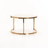 GIO SET OF 2 STONE TOP COFFEE TABLE - GOLD LEG