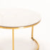 GIO SET OF 2 STONE TOP COFFEE TABLE - GOLD LEG
