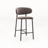 ISLA FABRIC KITCHEN STOOL-BLACK LEG