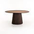 JAYA 150cm ROUND SOLID WOOD DINING TABLE-DARK BROWN