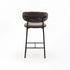 JOSIE FABRIC KITCHEN STOOL-BLACK LEG