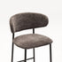 JOSIE FABRIC KITCHEN STOOL-BLACK LEG