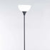 FLOOR LAMP BLACK METAL WHITE ACRYLIC SHADE 180cm H