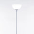 FLOOR LAMP GREY METAL WHITE ACRYLIC SHADE 180cm H