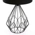 TABLE LAMP BLK METAL WIRE BASE BLACK FABRIC SHADE