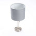 TABLE LAMP METAL BASE GREY FABRIC SHADE