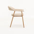 LEE FABRIC DINING CHAIR CREAM/NATURAL LEGS