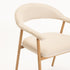LEE FABRIC DINING CHAIR CREAM/NATURAL LEGS