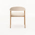 LEE FABRIC DINING CHAIR CREAM/NATURAL LEGS