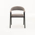 LEE FABRIC DINING CHAIR GREY/BLACK LEG