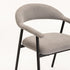LEE FABRIC DINING CHAIR GREY/BLACK LEG