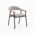 LEE FABRIC DINING CHAIR GREY/BLACK LEG