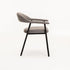 LEE FABRIC DINING CHAIR GREY/BLACK LEG