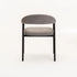 LEE FABRIC DINING CHAIR GREY/BLACK LEG