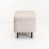 LILY TEXTURED FABRIC STORAGE OTTOMAN - CREAM