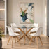 LINC 120 cm ROUND 10mm GLASS TOP DINING TABLE