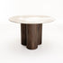LIV 120CM ROUND STONE TOP DINING TABLE