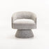 OLGA SPECKLED FABRIC SWIVEL CHAIR - LIGHT GREY