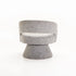 OLGA SPECKLED FABRIC SWIVEL CHAIR - LIGHT GREY