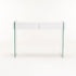 OPAL 110x40cm 12MM TEMPERED GLASS CONSOLE WITH DRAWERS