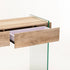 OPAL 110x40cm 12MM TEMPERED GLASS CONSOLE WITH DRAWERS