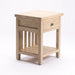 SARI WHITEWASH 1 DRAWER PEDESTAL